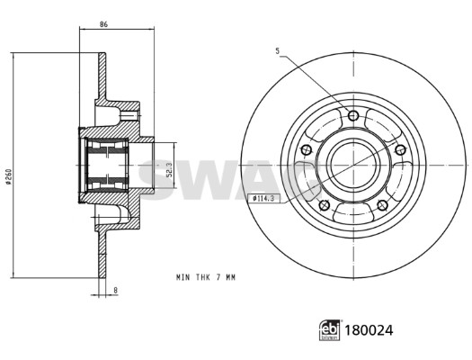 Disc frana 33 10 6308 SWAG